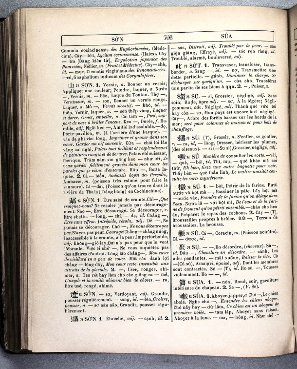 Dictionnaire Annamite-Français, par J.F.M. Génibrel / sous partie lettre SU / Génibrel, J.F.M. /  Viet Nam/ Viet Nam