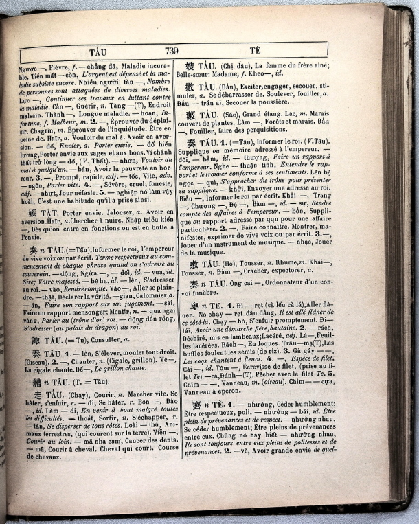 Dictionnaire Annamite-Français, par J.F.M. Génibrel / sous partie lettre TE / Génibrel, J.F.M. /  Viet Nam/ Viet Nam