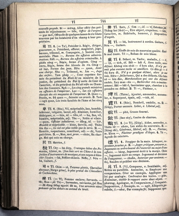 Dictionnaire Annamite-Français, par J.F.M. Génibrel / sous partie lettre TI / Génibrel, J.F.M. /  Viet Nam/ Viet Nam
