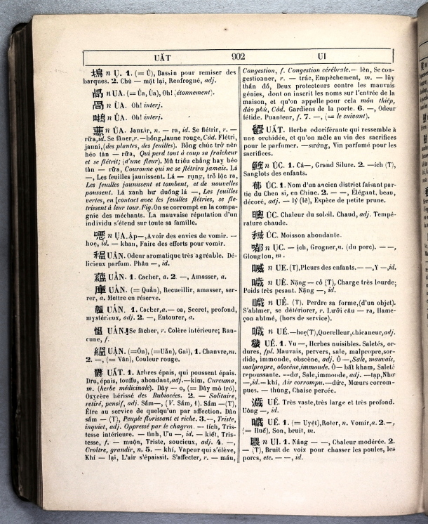 Dictionnaire Annamite-Français, par J.F.M. Génibrel / sous partie UI / Génibrel, J.F.M. /  Viet Nam/ Viet Nam