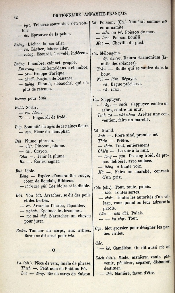 Dictionnaire Elémentaire Annamite-Français, Legrand de la Liraye / lettre C / Legrand de la Liraye /  Viet Nam/ Viet Nam