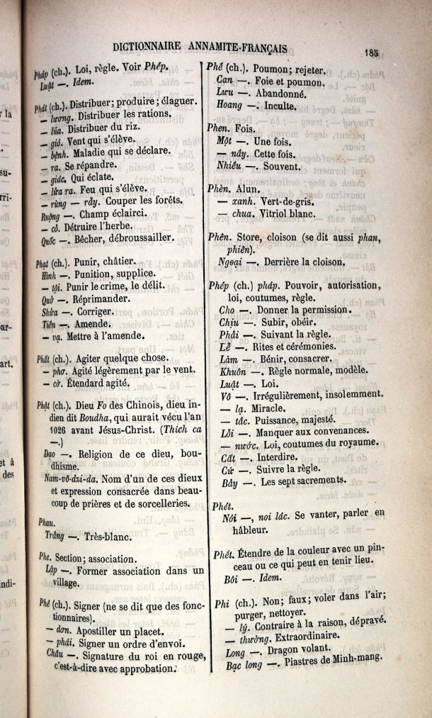 Dictionnaire Elémentaire Annamite-Français, Legrand de la Liraye / lettre PH: lettre PHI / Legrand de la Liraye /  Viet Nam/ Viet Nam