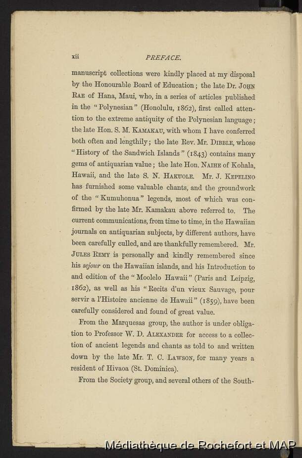 An account of the Polynesian race, its origin and migrations : And the ancient history of the Hawaiian people to times of Kamehameha I(B172996201_19_P_15790) / An account of the Polynesian race, its origin and migrations : And the ancient history of the Hawaiian people to times of Kamehameha I(B172996201_19_P_15790) / Fornander, Abraham /  French Polynesia/ Polynésie Française