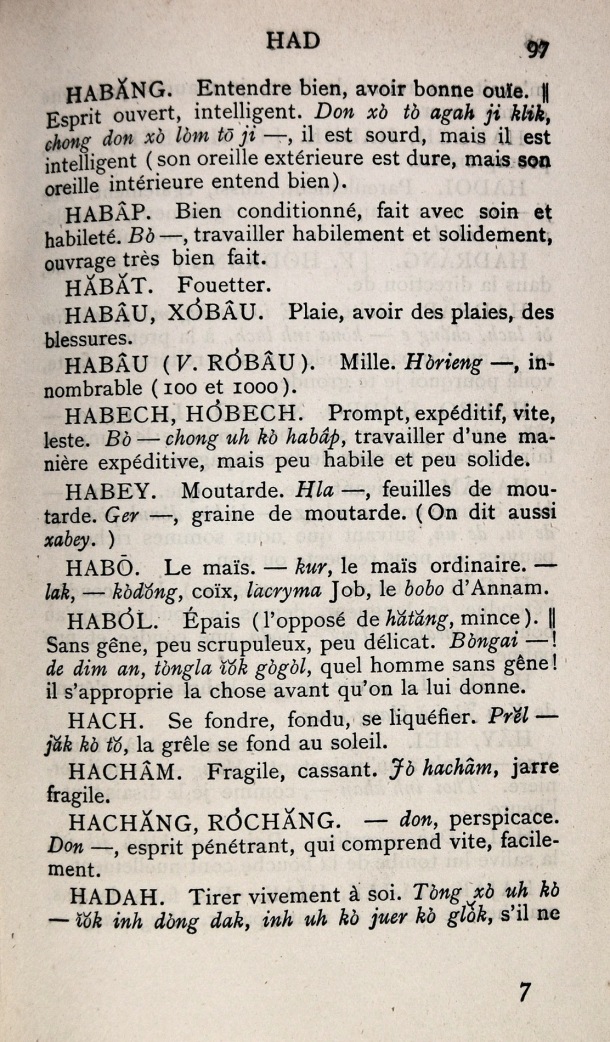 Dictionnaire Bahnar-Français, P.X. Dourisboure / Dictionnaire Bahnar-Français, P.X. Dourisboure / Dourisboure, P.X. /  Viet Nam/ Viet Nam