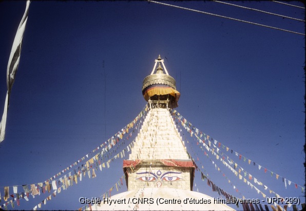 Vallée de Kathmandu c.1971 / Stupa de Bodnath.  / Hyvert, Gisèle  / Bodnath (Kathmandu district), Népal 