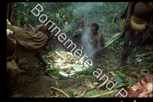 Préparation mumu du cochon / Préparation mumu du cochon / Bonnemère, Pascale; Lemonnier, Pierre /  Papua New Guinea/ Papouasie-Nouvelle-Guinée