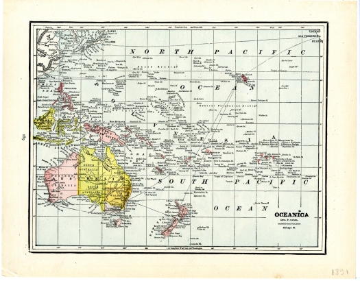 Maps of Oceania / Oceania / Geo, F. Cram / Océanie, Oceania, Pacifique, Pacific