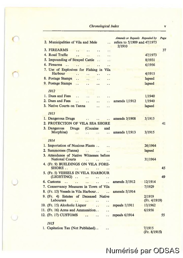 Règlementation Conjointe des Nouvelles-Hébrides, Tome 1 / Règlementation Conjointe des Nouvelles-Hébrides, Tome 1 / Commissaires, Résidents / Vanuatu/ Vanuatu