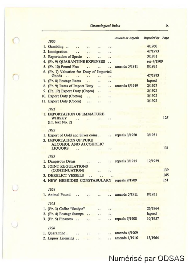 Règlementation Conjointe des Nouvelles-Hébrides, Tome 1 / Règlementation Conjointe des Nouvelles-Hébrides, Tome 1 / Commissaires, Résidents / Vanuatu/ Vanuatu
