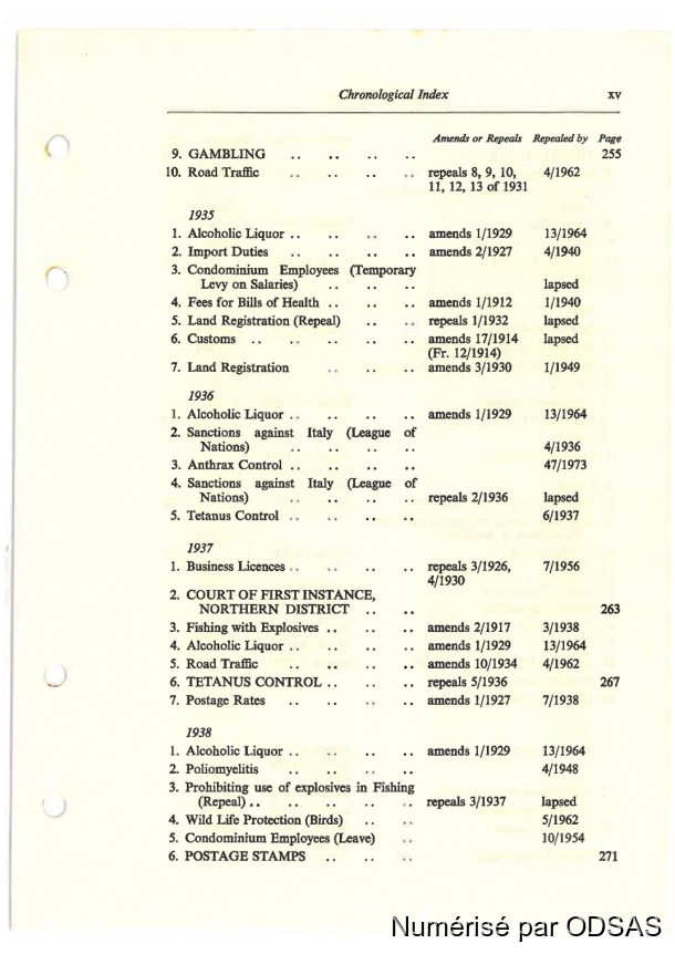 Règlementation Conjointe des Nouvelles-Hébrides, Tome 1 / Règlementation Conjointe des Nouvelles-Hébrides, Tome 1 / Commissaires, Résidents / Vanuatu/ Vanuatu