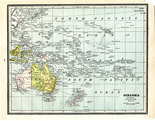 Maps of Oceania / Oceania / Geo, F. Cram / Océanie, Oceania, Pacifique, Pacific