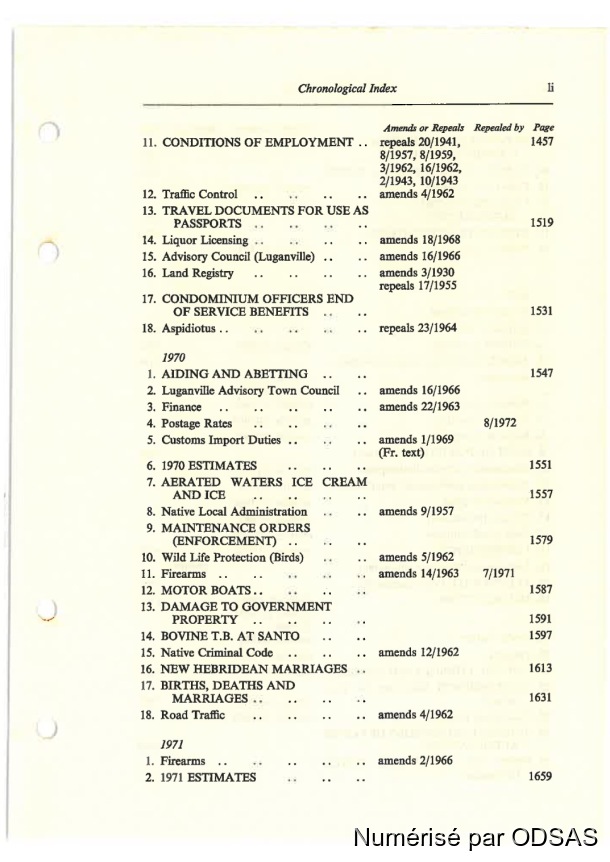 Règlementation Conjointe des Nouvelles-Hébrides, Tome 1 / Règlementation Conjointe des Nouvelles-Hébrides, Tome 1 / Commissaires, Résidents /  Vanuatu/ Vanuatu