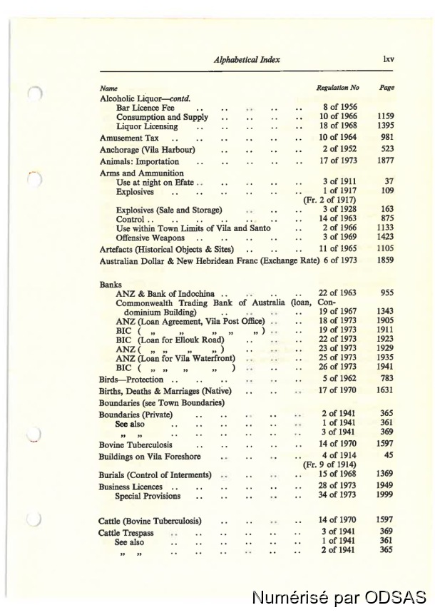 Règlementation Conjointe des Nouvelles-Hébrides, Tome 1 / Règlementation Conjointe des Nouvelles-Hébrides, Tome 1 / Commissaires, Résidents / Vanuatu/ Vanuatu
