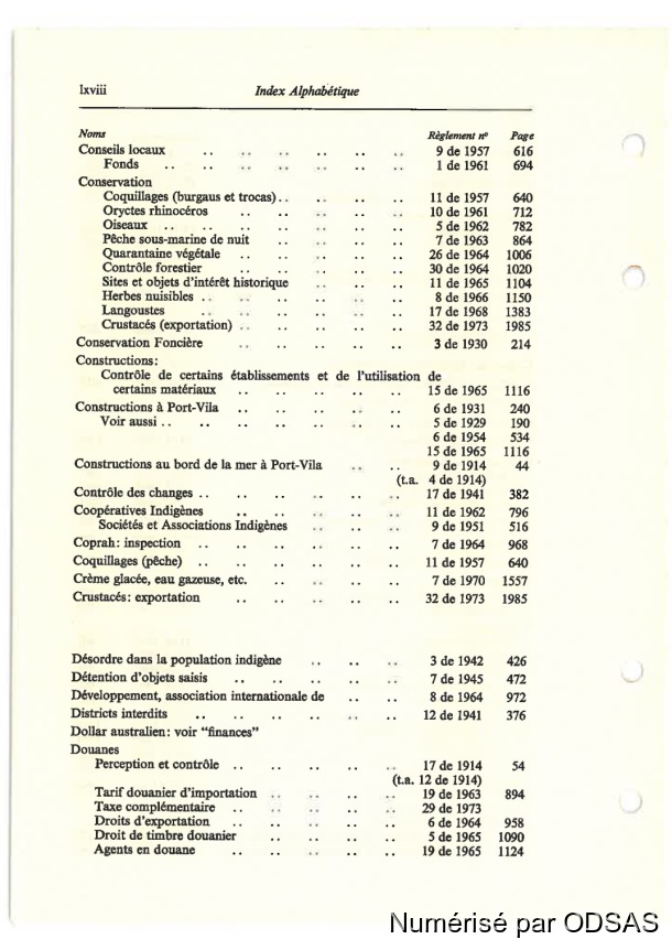 Règlementation Conjointe des Nouvelles-Hébrides, Tome 1 / Règlementation Conjointe des Nouvelles-Hébrides, Tome 1 / Commissaires, Résidents / Vanuatu/ Vanuatu