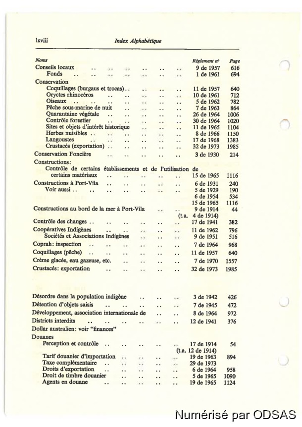 Règlementation Conjointe des Nouvelles-Hébrides, Tome 1 / Règlementation Conjointe des Nouvelles-Hébrides, Tome 1 / Commissaires, Résidents /  Vanuatu/ Vanuatu