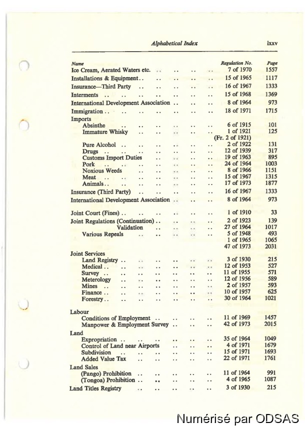 Règlementation Conjointe des Nouvelles-Hébrides, Tome 1 / Règlementation Conjointe des Nouvelles-Hébrides, Tome 1 / Commissaires, Résidents / Vanuatu/ Vanuatu