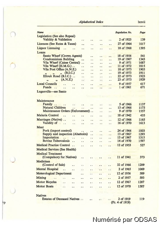 Règlementation Conjointe des Nouvelles-Hébrides, Tome 1 / Règlementation Conjointe des Nouvelles-Hébrides, Tome 1 / Commissaires, Résidents /  Vanuatu/ Vanuatu