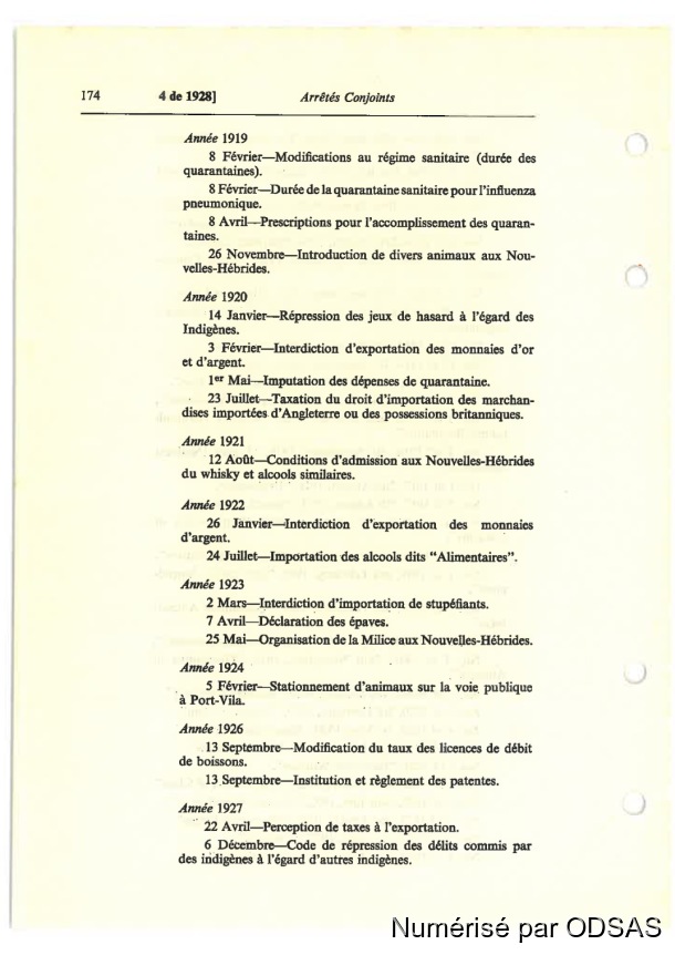Règlementation Conjointe des Nouvelles-Hébrides, Tome 1 / Règlementation Conjointe des Nouvelles-Hébrides, Tome 1 / Commissaires, Résidents / Vanuatu/ Vanuatu