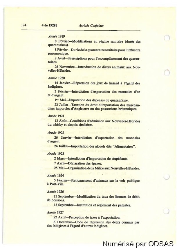 Règlementation Conjointe des Nouvelles-Hébrides, Tome 1 / Règlementation Conjointe des Nouvelles-Hébrides, Tome 1 / Commissaires, Résidents /  Vanuatu/ Vanuatu