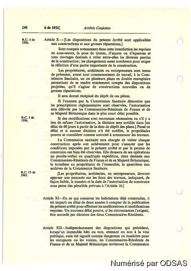 Règlementation Conjointe des Nouvelles-Hébrides, Tome 1 / Règlementation Conjointe des Nouvelles-Hébrides, Tome 1 / Commissaires, Résidents / Vanuatu/ Vanuatu