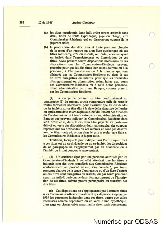 Règlementation Conjointe des Nouvelles-Hébrides, Tome 1 / Règlementation Conjointe des Nouvelles-Hébrides, Tome 1 / Commissaires, Résidents / Vanuatu/ Vanuatu