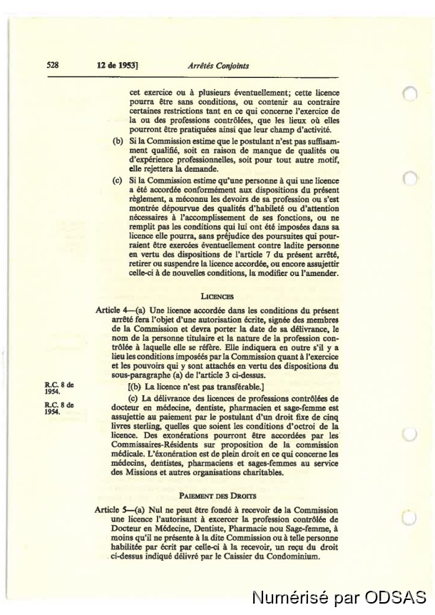 Règlementation Conjointe des Nouvelles-Hébrides, Tome 1 / Règlementation Conjointe des Nouvelles-Hébrides, Tome 1 / Commissaires, Résidents / Vanuatu/ Vanuatu