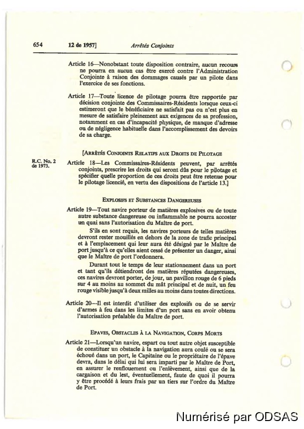 Règlementation Conjointe des Nouvelles-Hébrides, Tome 1 / Règlementation Conjointe des Nouvelles-Hébrides, Tome 1 / Commissaires, Résidents / Vanuatu/ Vanuatu