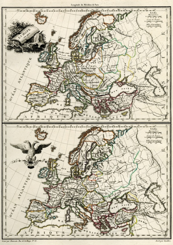 Atlas supplémentaire du Précis de la Géographie Universelle, Malte-Brun, 1812 / Europe en 900 / Europe en 1100 / Lapie, Pierre M.; Malte-Brun, Conrad / Europe