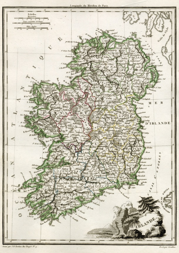 Atlas supplémentaire du Précis de la Géographie Universelle, Malte-Brun, 1812 / Irlande / Lapie, Pierre M.; Malte-Brun, Conrad / Irlande
