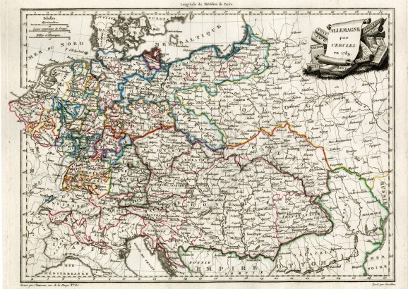 Atlas supplémentaire du Précis de la Géographie Universelle, Malte-Brun, 1812 / Allemagne par cercles en 1789 / Lapie, Pierre M.; Malte-Brun, Conrad / Allemagne