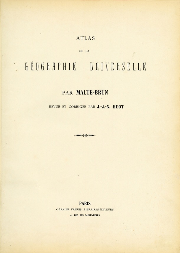 Atlas de Géogrpahie universelle, Malte-Brun / Couverture / Malte-Brun / 
