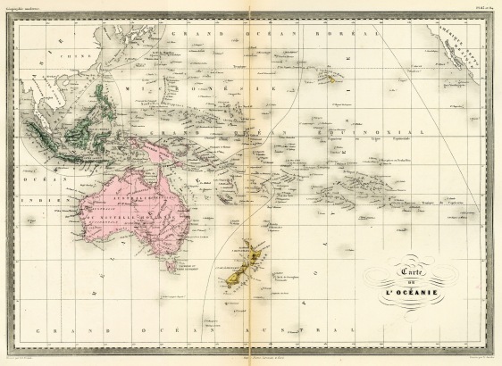 Atlas de Géogrpahie universelle, Malte-Brun / Carte de l'Océanie / Malte-Brun / 