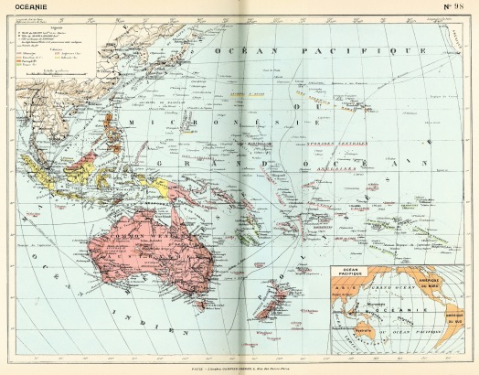 Atlas Universel de Géographie Physique, Politique et Economique par Henri Vast / Océanie, Océan Pacifique / Vast, Henry / 