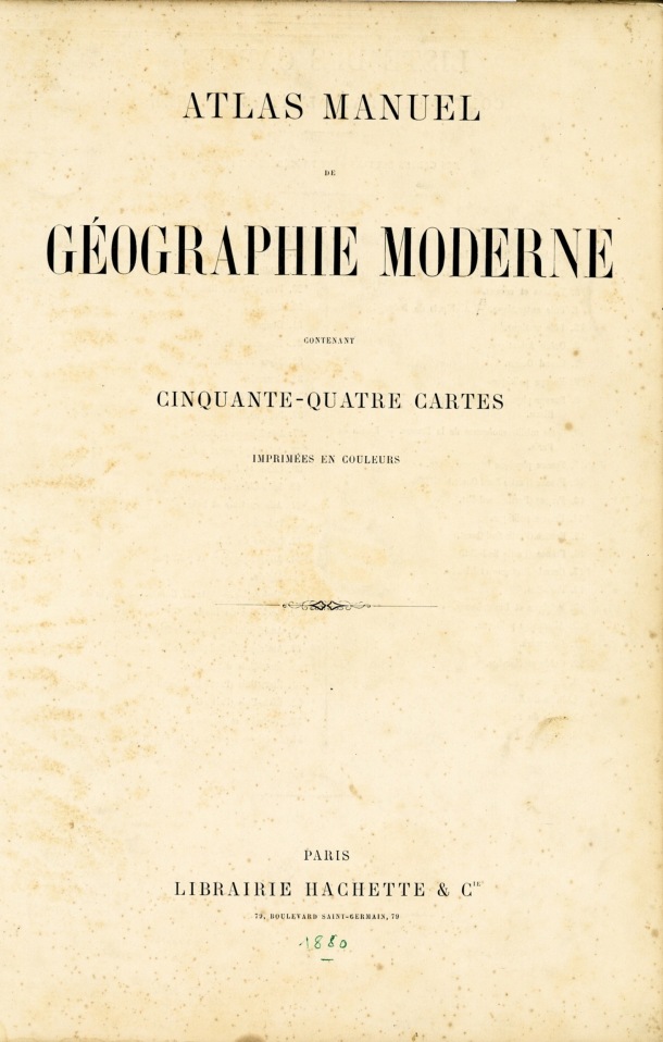 Atlas de Géogrpahie Moderne / Couverture / Divers, / 
