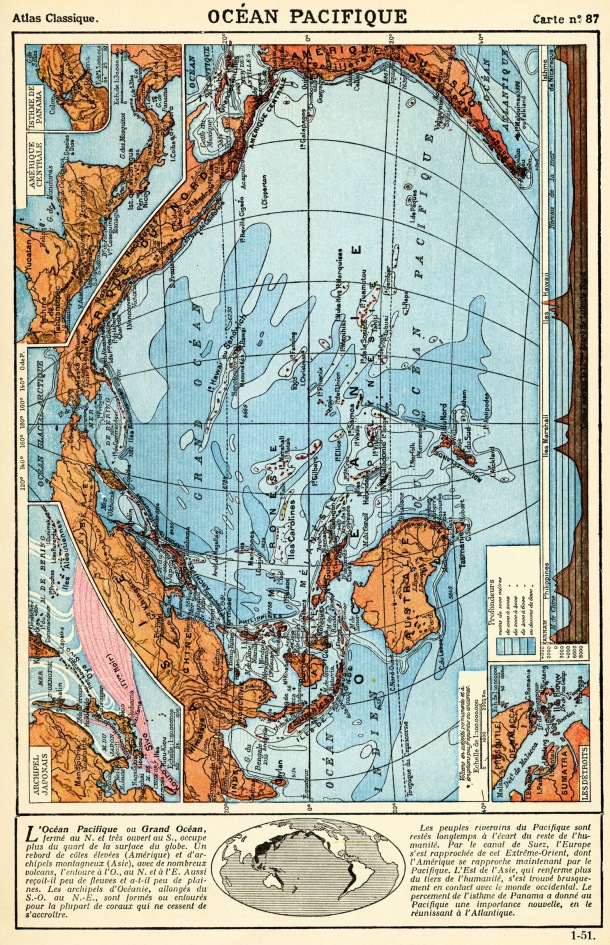 Atlas Classique de Géographie Ancienne et Moderne, Schrader et Gallouèdec / Océan Pacifique / Gallouèdec, Louis; Schrader, Franz / 