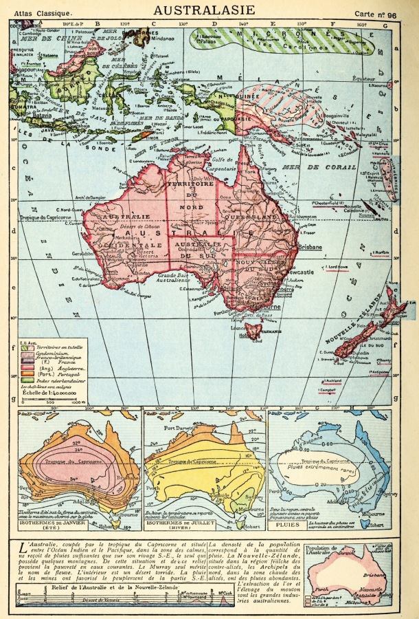Atlas Classique de Géographie Ancienne et Moderne, Schrader et Gallouèdec / Australasie / Gallouèdec, Louis; Schrader, Franz / 