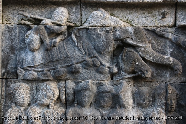 Borobudur > Galerie I > Mur inférieur : Histoire du prince Mandhatara / Borobudur > Galerie I > Mur inférieur : Histoire du prince Mandhatara / Jacquesson, François; Dollfus, Pascale /  Indonesia/ Indonésie