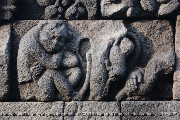 Borobudur > Galerie I > Balustrade supérieure : Histoire du grand singe / Borobudur > Galerie I > Balustrade supérieure : Histoire du grand singe / Dollfus, Pascale; Jacquesson, François /  Indonesia/ Indonésie