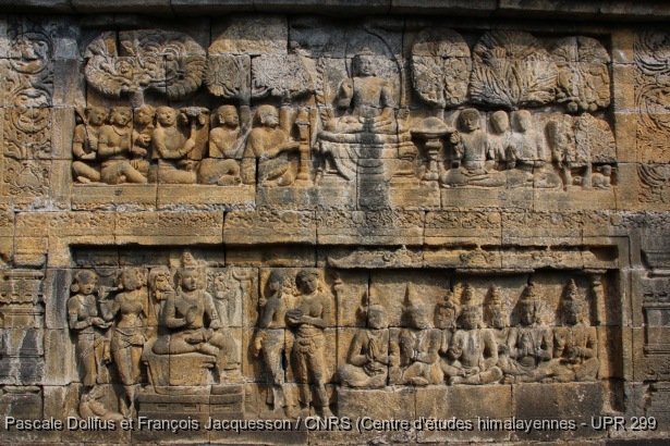 Borobudur > Galerie I > Mur : Registres supérieur et inférieur / Borobudur > Galerie I > Mur : Registres supérieur et inférieur / Jacquesson, François; Dollfus, Pascale /  Indonesia/ Indonésie