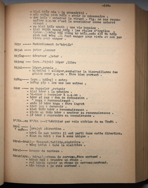 Dictionnaire rhadé-français par Davias-Baudrit / Dictionnaire rhadé-français par Davias-Baudrit / Davias-Baudrit M.E.P, Jean-René /  Viet Nam/ Viet Nam