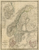 Carte de la Monarchie Suedoise et du Royaume de Danemark