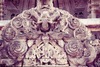 Tympan en bois sculpté du temple d'Indreshwar Mahadev. 