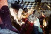 Temple de Dakshin Kali : sacrifice d'un chevreau.
