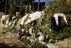 Séchage du linge.