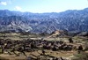 Vue de Pharping depuis la montée sur la colline d'Asura. 