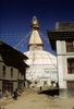 Entrée principale au stupa de Bodnath. 