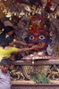 Indra Jatra : petit autel temporaire à Bhairav, près de Svet Bhairav à Hanuman Dhoka