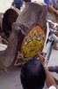 Indra Jatra : peinture de char par un Citrakar