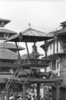 Indra Jatra : échafaudage portant la statue d'Indra
