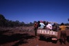 Janganpa Jungarrayi's toyota; Traveling and camping  with the Menzies family